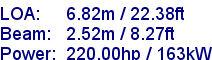 sail specifications