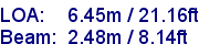 sail specifications