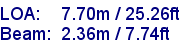 sail specifications