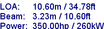 sail specifications