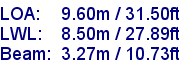 sail specifications