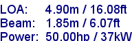 sail specifications