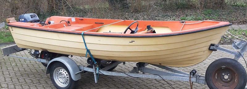 Boat on trailer