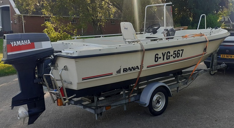 Boat on trailer