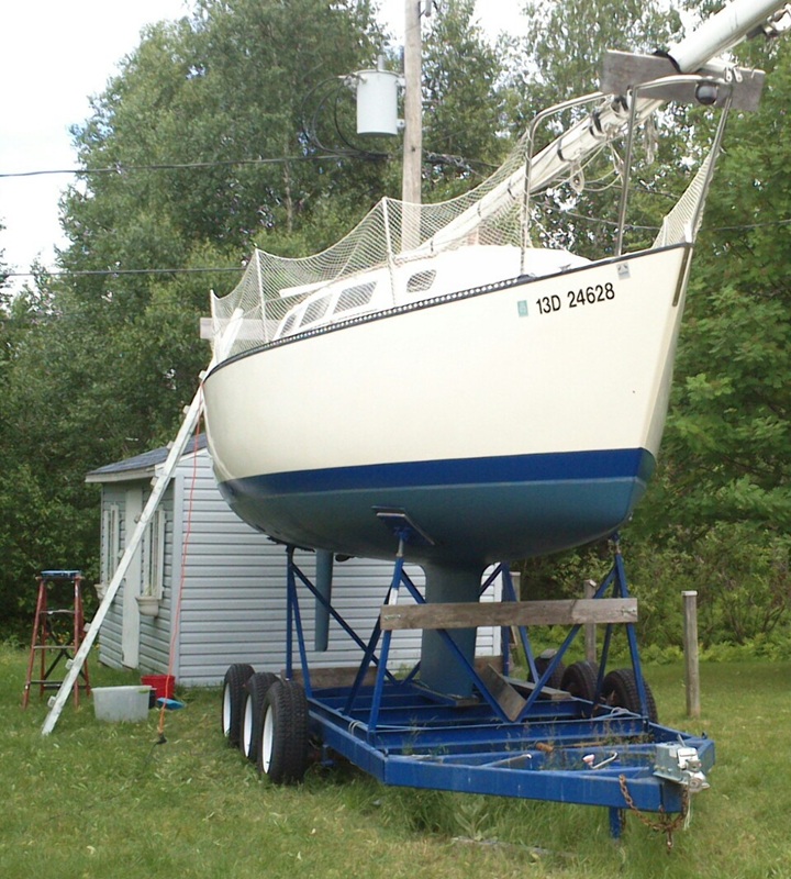 Boat on trailer