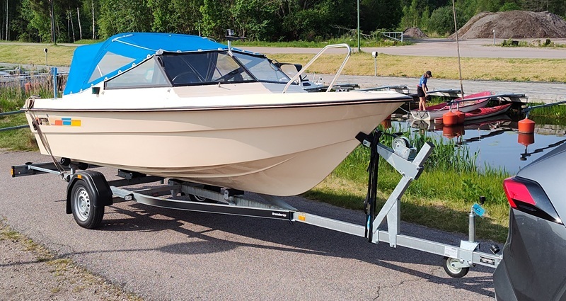 Boat on trailer