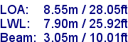 sail specifications