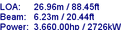 sail specifications