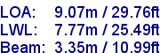 sail specifications