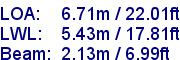 sail specifications