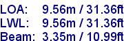 sail specifications