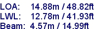 sail specifications