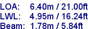 sail specifications
