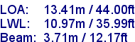 sail specifications