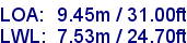 sail specifications