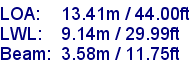 sail specifications