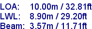 sail specifications