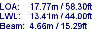 sail specifications