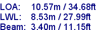 sail specifications