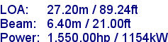 sail specifications