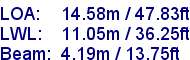 sail specifications