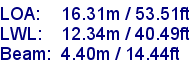 sail specifications