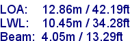 sail specifications