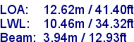 sail specifications