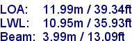 sail specifications