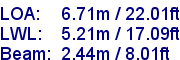 sail specifications