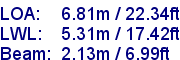 sail specifications