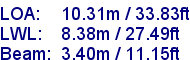 sail specifications