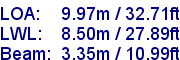 sail specifications