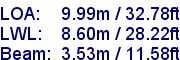 sail specifications