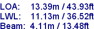 sail specifications