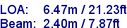 sail specifications