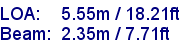 sail specifications