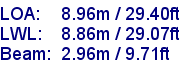 sail specifications