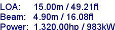 sail specifications