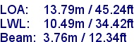 sail specifications