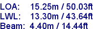 sail specifications