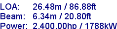 sail specifications