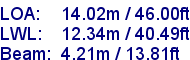 sail specifications