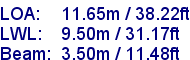 sail specifications