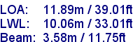 sail specifications