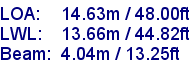 sail specifications