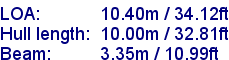 sail specifications