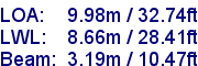 sail specifications