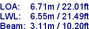 sail specifications
