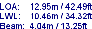 sail specifications